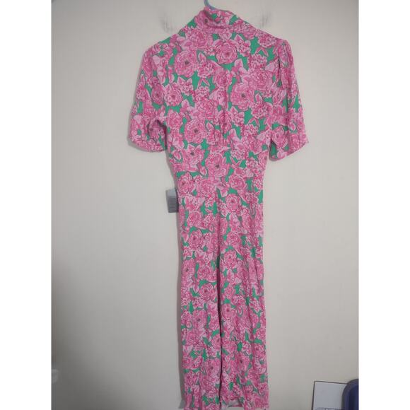 Love X Design Isla Crepe Maci Dress In Roman Holiday Medium Vacation Summer Boho - Picture 5 of 5